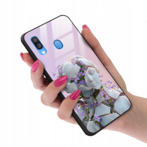Etui GLASS do SAMSUNG A40 Case Biologiczne Wzory