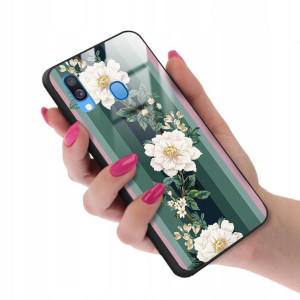 Etui GLASS do SAMSUNG A40 Case Modne Kobiece Wzory