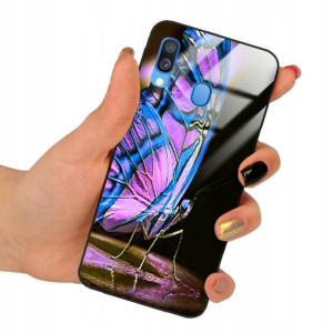 Etui Glass do SAMSUNG A40 Obudowa Motyle Top Wzory