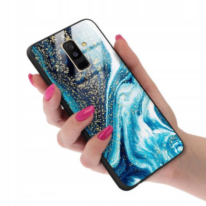 Etui GLASS do SAMSUNG A6 PLUS 2018 Marmurki Wzory