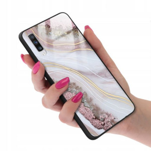 Etui GLASS do SAMSUNG A70S Case Marmurki Top Wzory