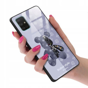 Etui GLASS do SAMSUNG A71 Bearbrick Misie Wzory