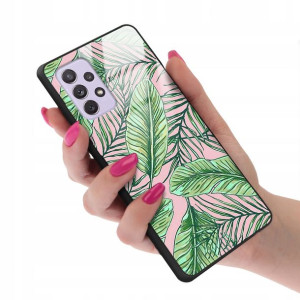 Etui GLASS do SAMSUNG A72 5G Case Kwiaty Top Wzory