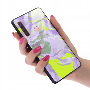 Etui GLASS do SAMSUNG A9 2018 Case Kwiatki Wzory