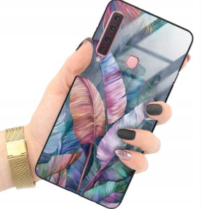 ETUI GLASS do SAMSUNG A9 2018 Damskie Kwiaty Wzory
