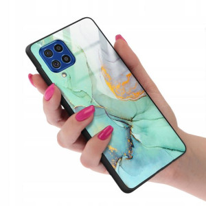 Etui GLASS do SAMSUNG F62 Case Marmurki Top Wzory