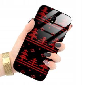 ETUI GLASS do SAMSUNG J7 2017 Święta Zima Wzory