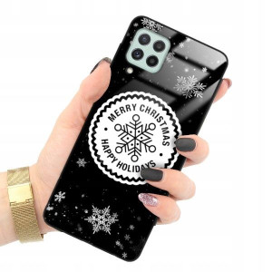 ETUI GLASS do SAMSUNG M22 4G Świąteczne Zima Wzory