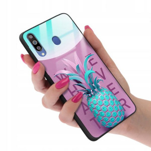 Etui Glass do SAMSUNG M30 Case Kwiaty Flower Wzory