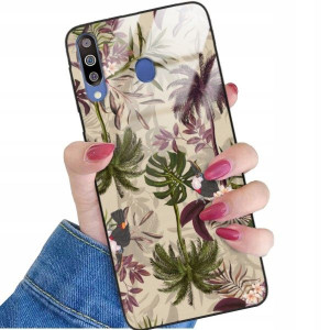 ETUI GLASS do SAMSUNG M30 Case Kwiaty Wiosna Wzory