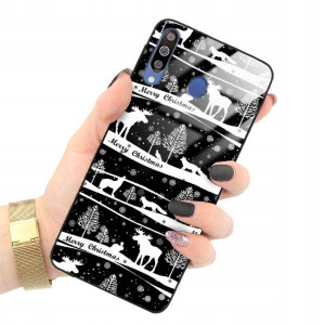 ETUI GLASS do SAMSUNG M30 Christmas Święta Wzory
