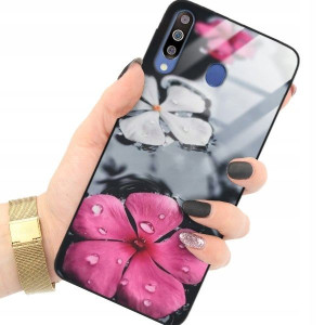 ETUI GLASS do SAMSUNG M30 Damskie Kwiaty Top Wzory