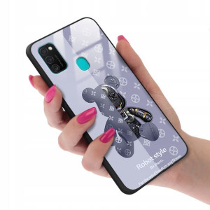 Etui GLASS do SAMSUNG M30s Bearbrick Misie Wzory