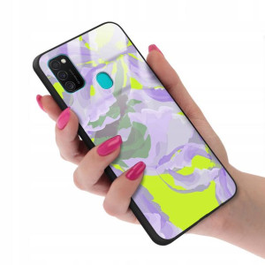 Etui GLASS do SAMSUNG M30s Case Kwiatki Lato Wzory