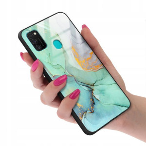 Etui GLASS do SAMSUNG M30s Case Marmurki Top Wzory