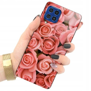 ETUI GLASS do SAMSUNG M62 Gold Glamour Rose Wzory
