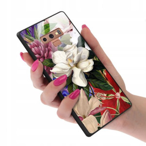 Etui GLASS do SAMSUNG NOTE 9 Case Kwiaty Top Wzory