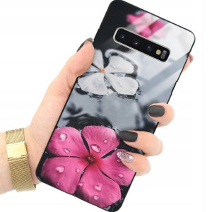 ETUI GLASS do SAMSUNG S10 Damskie Kwiaty Top Wzory