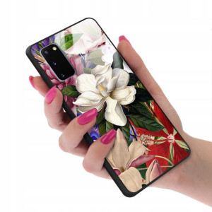 Etui GLASS do SAMSUNG S20 5G Case Kwiaty Top Wzory