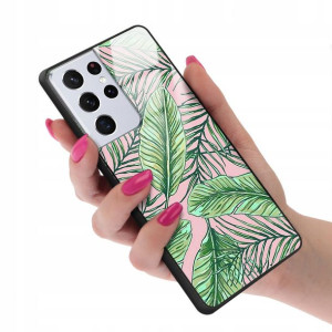 Etui GLASS do SAMSUNG S21 ULTRA 5G Kwiatki Wzory