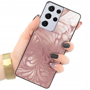 ETUI GLASS do SAMSUNG S21 ULTRA Gold Glamour Wzory