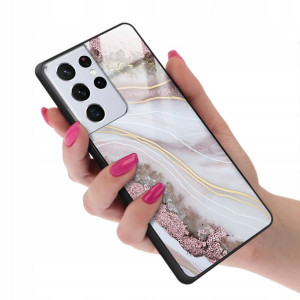 Etui GLASS do SAMSUNG S21 ULTRA Marmurki Top Wzory