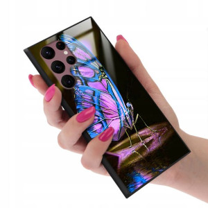 Etui Glass do SAMSUNG S22 ULTRA Case Motyle Wzory