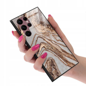 Etui Glass do SAMSUNG S22 ULTRA Marmurki Wzory