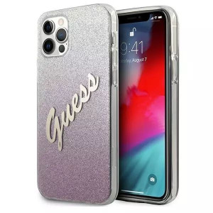 Guess GUHCP12LPCUGLSPI iPhone 12 Pro Max 6,7" różowy/pink hardcase Glitter