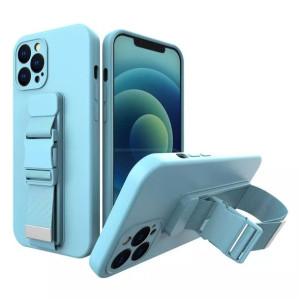 Rope case żelowe etui ze smyczą łańcuszkiem torebka smycz iPhone 13 Pro nie