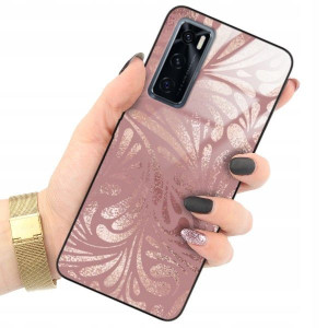 ETUI GLASS do VIVO V20SE Gold Glamour Rose Wzory