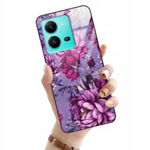 ETUI GLASS do VIVO V25 5G Top Flower Natura Wzory