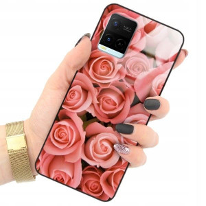 ETUI GLASS do VIVO Y21 Gold Glamour Rose Top Wzory