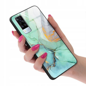 Etui GLASS do VIVO Y51 2020 Case Marmurki Wzory