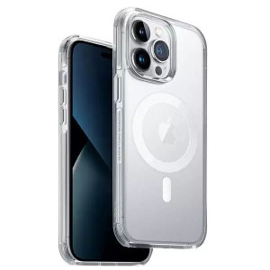 Etui UNIQ Combat do iPhone 14 Pro 6,1" Magclick Charging przeźroczysty/dove