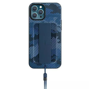 Etui UNIQ Heldro do iPhone 12 Pro Max 6,7" niebieski moro/marine camo Antim