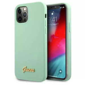 Guess GUHCP12MLSLMGGN iPhone 12/12 Pro 6,1" zielony/green hardcase Metal Lo