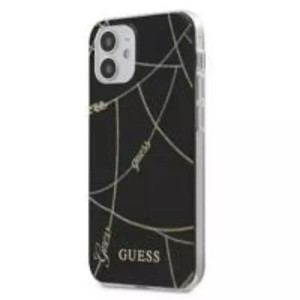 Guess GUHCP12SPCUCHBK iPhone 12 mini 5,4" czarny/black hardcase Gold Chain