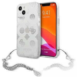Guess GUHCP13SKSPESI iPhone 13 mini 5,4" srebrny/silver hardcase Peony Chai