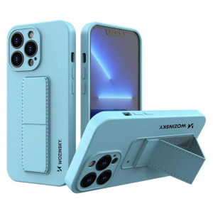 Wozinsky Kickstand Case silikonowe etui z podstawką iPhone 13 mini jasnonie
