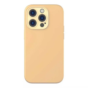 Zestaw Etui Baseus Liquid Silica Gel do iPhone 14 Pro (żółte) + szkło harto