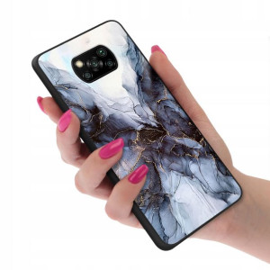 Etui GLASS do XIAOMI POCO X3 Case Marmurki Wzory