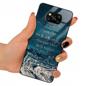 Etui GLASS do XIAOMI POCO X3 NFC Marmurki Wzory