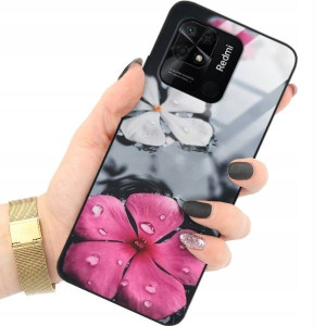 ETUI GLASS do XIAOMI REDMI 10C 4G Kwieciste Wzory