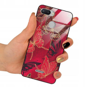Etui Glass do XIAOMI REDMI 6 Obudowa Motyle Wzory