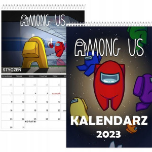 Kalendarz Ścienny A4 Among Us 2023 Y2