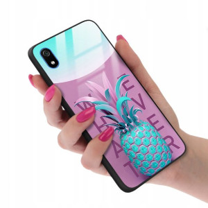 Etui Glass do XIAOMI REDMI 7A Kwiaty Flower Wzory
