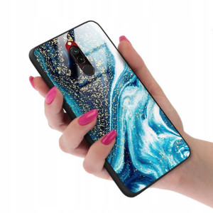 Etui GLASS do XIAOMI REDMI 8 Case Marmurki Wzory