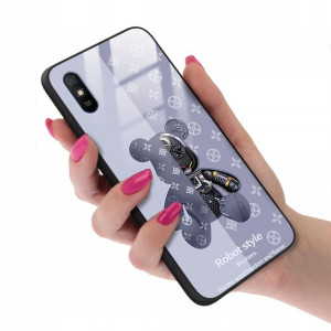Etui GLASS do XIAOMI REDMI 9A Case Bearbrick Wzory