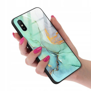 Etui GLASS do XIAOMI REDMI 9A Case Marmurki Wzory